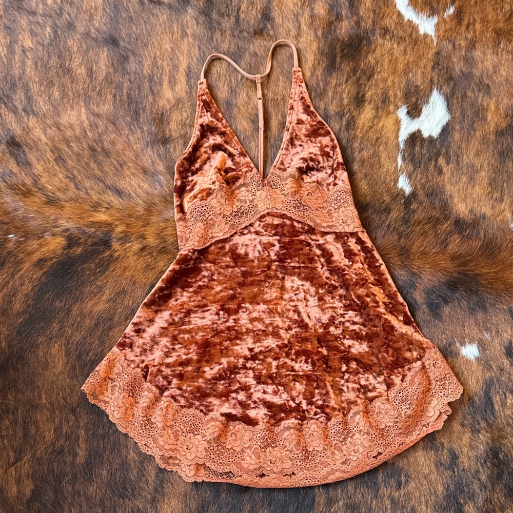Velvet Lace Slip Dress